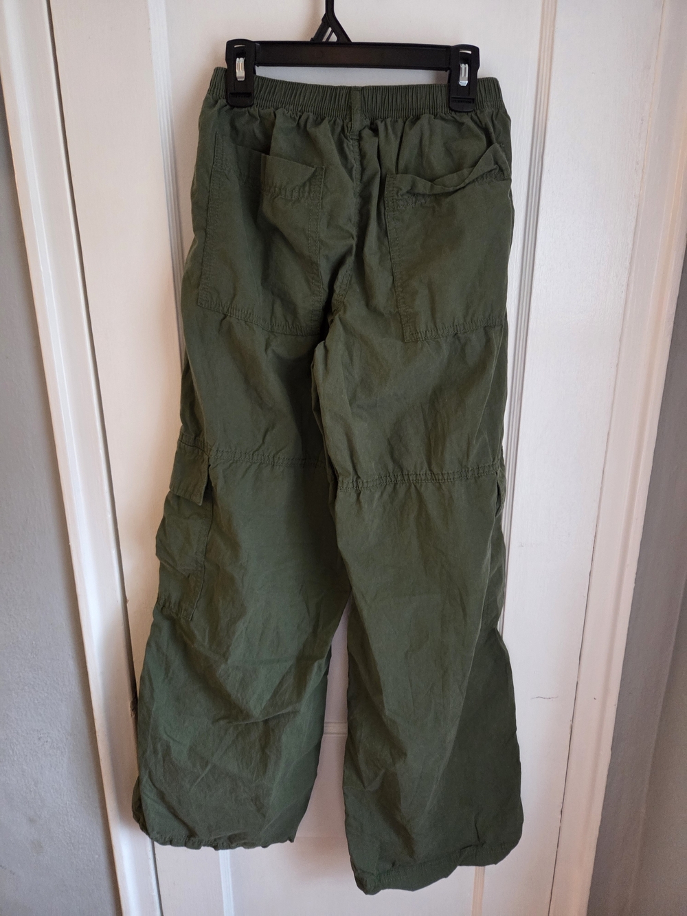 Womens Olive Cargo Pants - Picture 2 of 4